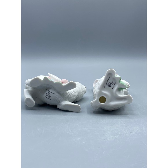 Spring Easter Bunnies Home Interiors Bunny Blossoms Figurines - Picture 7 of 8